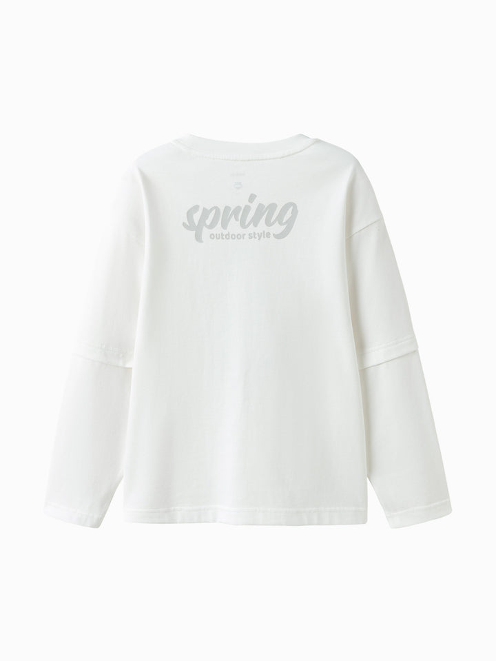 Raw White Long Sleeve T-Shirt