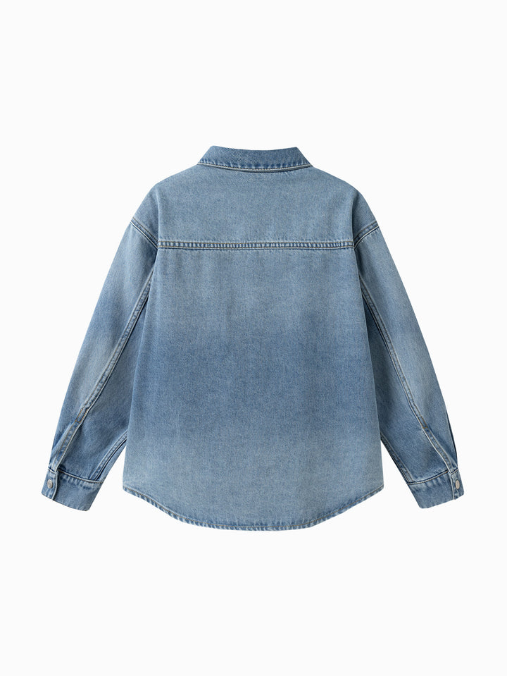 Denim Medium Blue Long Sleeve Shirt