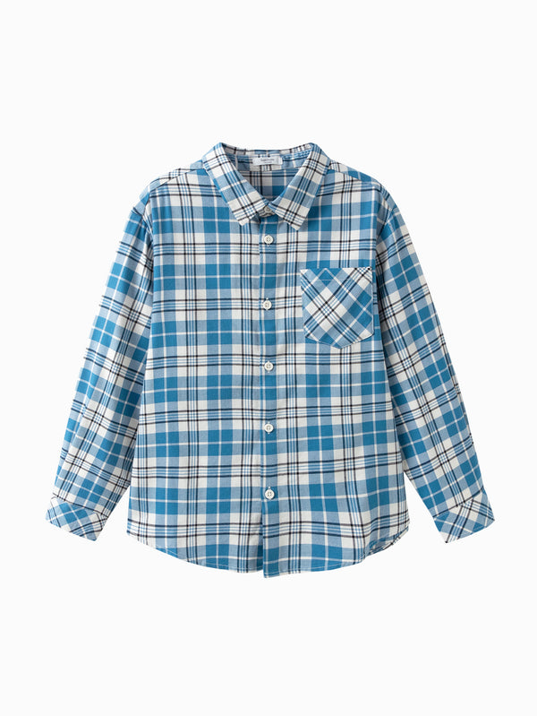 Blue White Long Sleeve Shirt