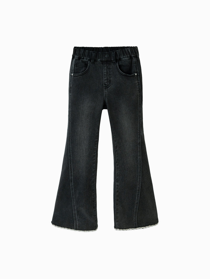 Denim Black Trousers