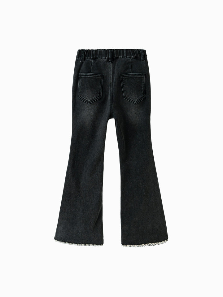 Denim Black Trousers