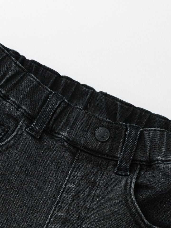 Denim Black Trousers