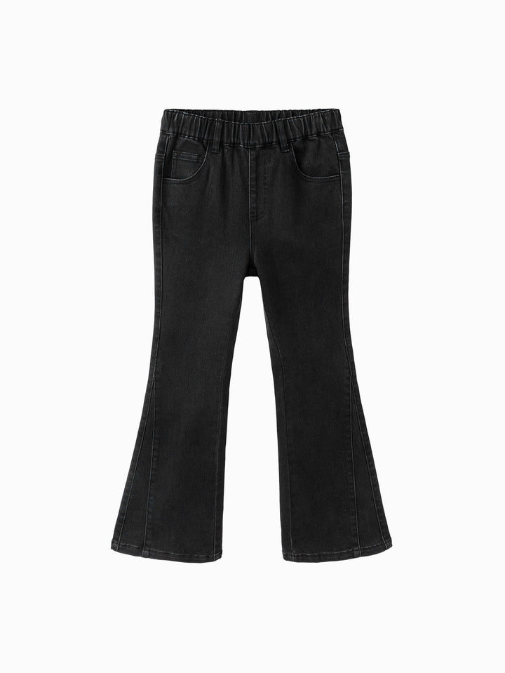 Denim Washing Black Trousers