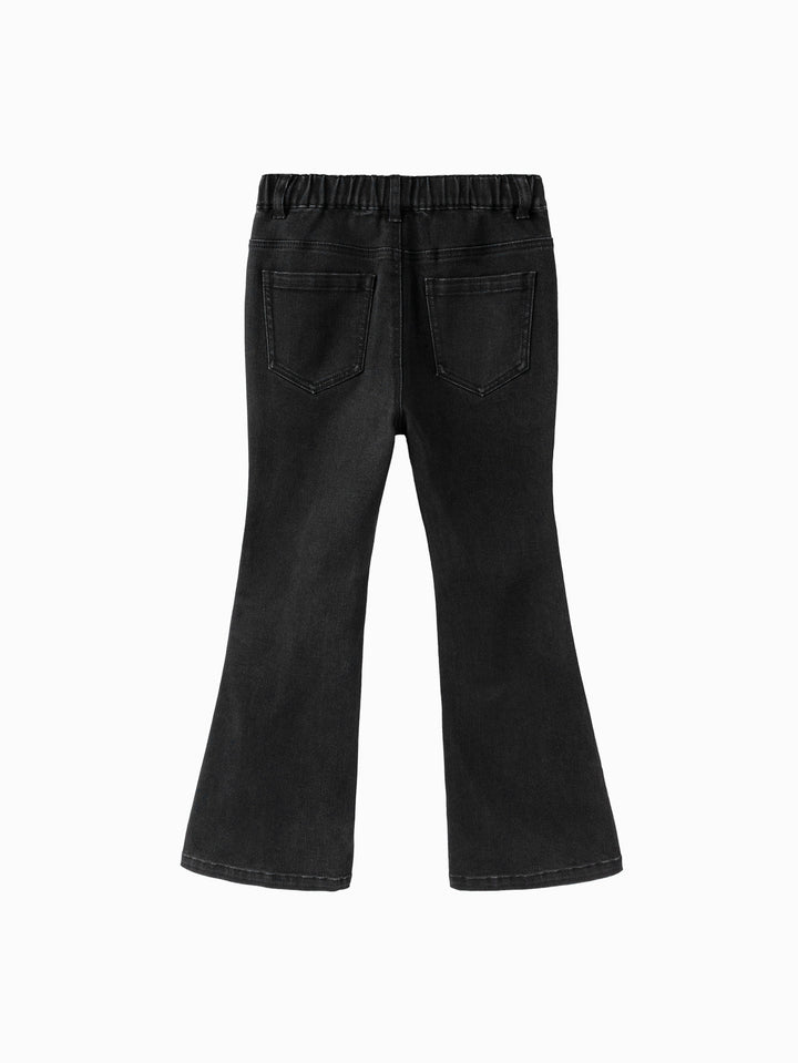 Denim Washing Black Trousers