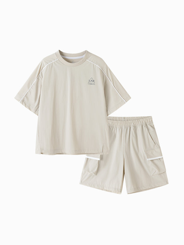 Kid's Loose Fit Sun Protection Short Sleeve Set