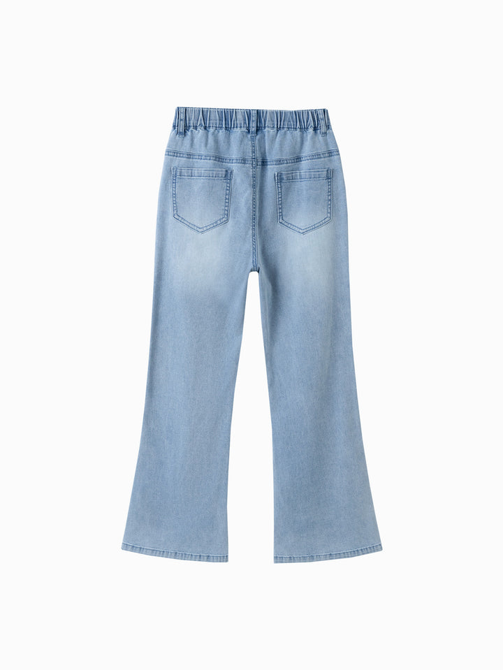 Blue Toddler Girl Denim Trousers