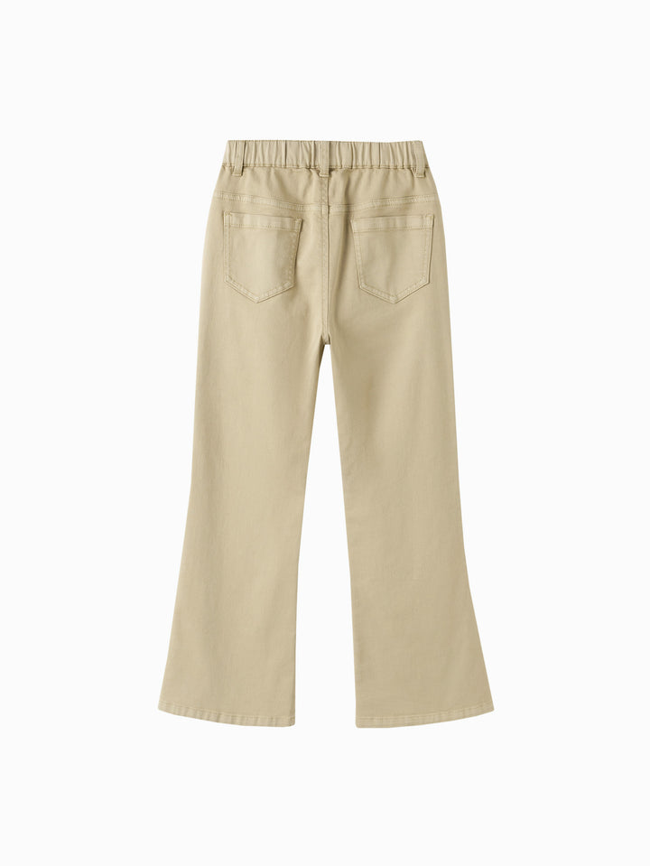 Light Khaki Toddler Girl Denim Trousers