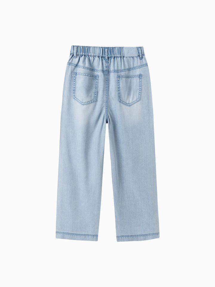 Denim Light Blue Toddler Girl Denim Trousers