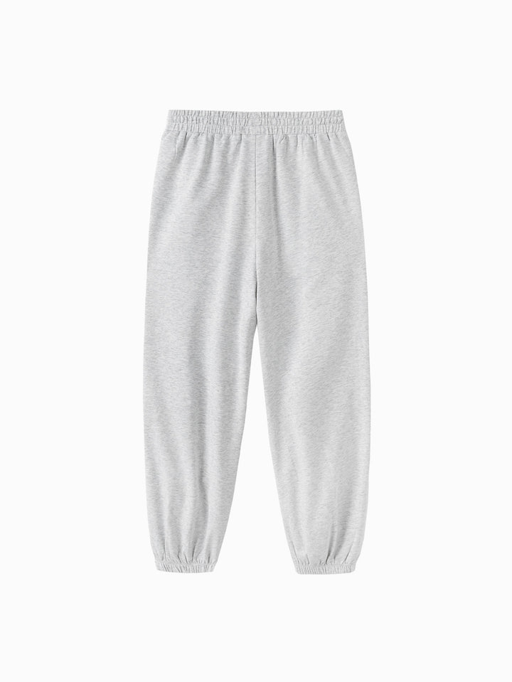 Light Melange Gray Toddler Girl Knit Trousers