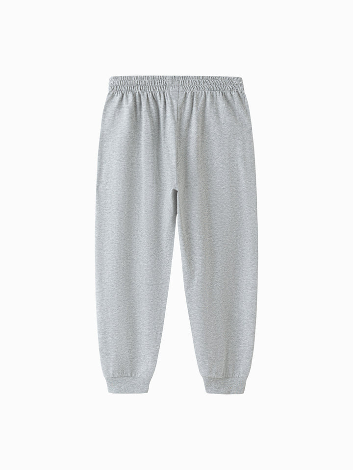 Light Melange Gray Toddler Unisex Knit Trousers