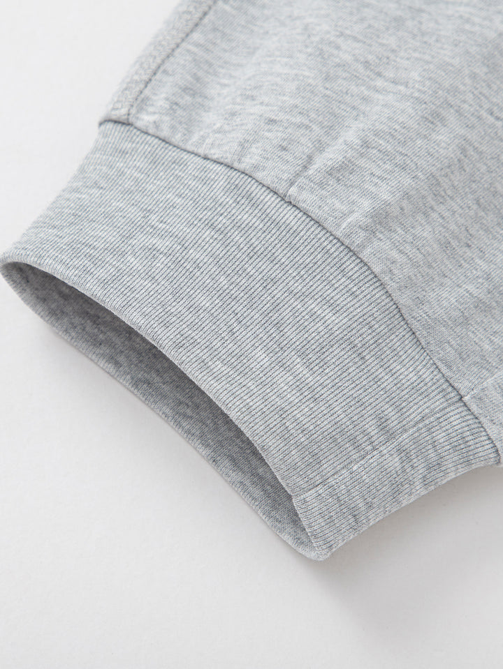 Light Melange Gray Toddler Unisex Knit Trousers