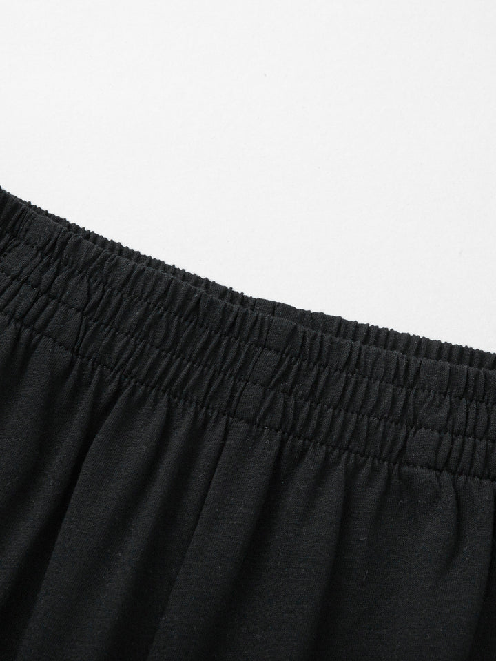 Black Toddler Unisex Knit Trousers