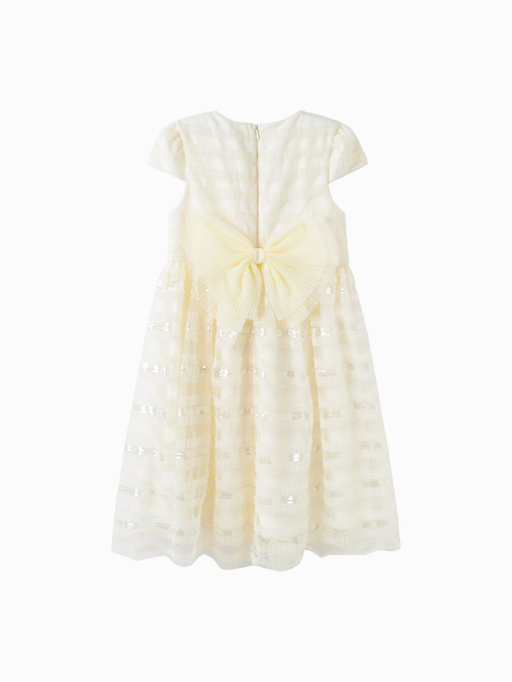 White Toddler Girl Woven Dress