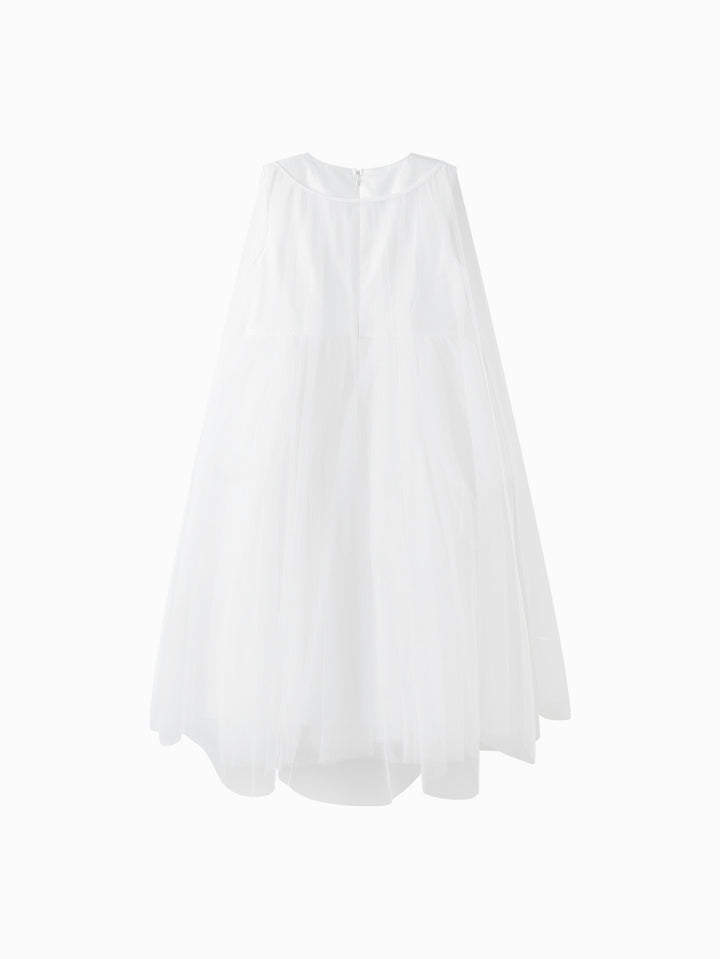 Raw White Toddler Girl Woven Dress