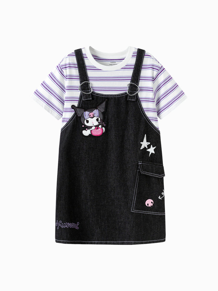 Purple Toddler Girl Denim Dress
