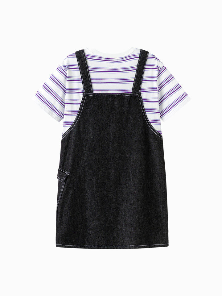Purple Toddler Girl Denim Dress