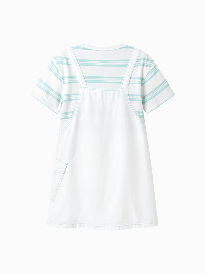 White Toddler Girl Denim Dress