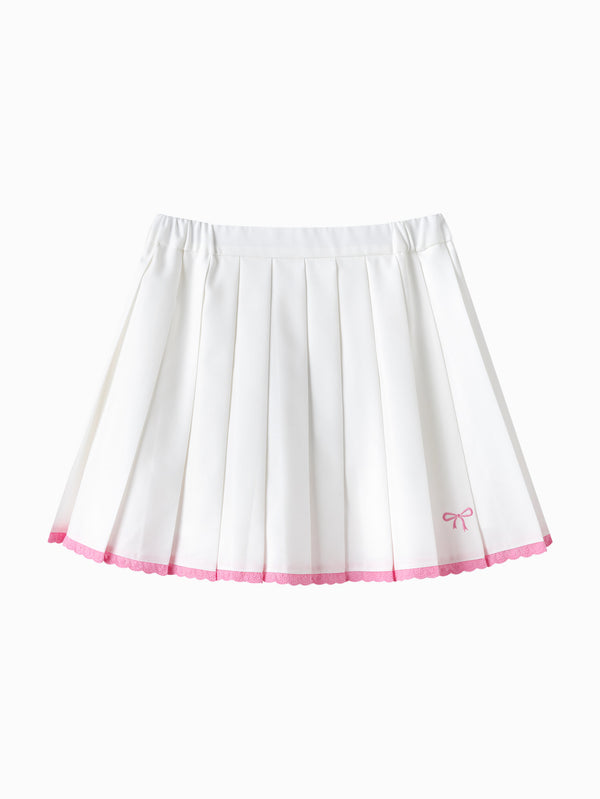 Raw White Toddler Girl Woven Skirts