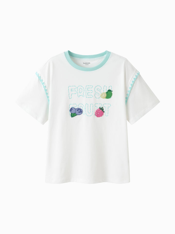 Original Whitebalabala Kids Girl Short Sleeve T-Shirt