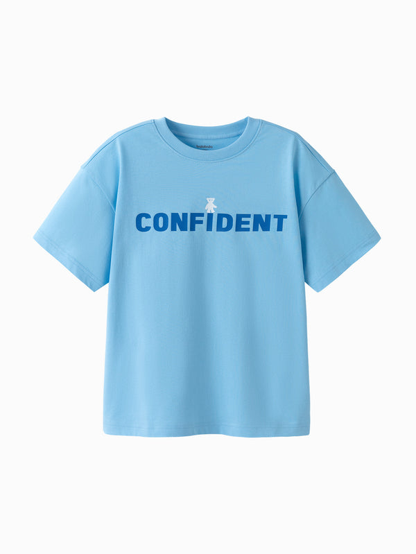 Blue Toddler Unisex Round V-Neck Short Sleeve T-Shirt