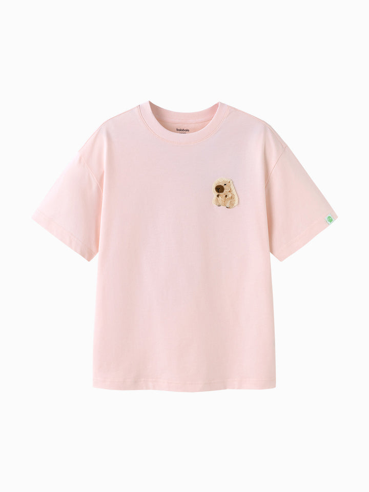 Visions Pink Toddler Unisex Round V-Neck Short Sleeve T-Shirt