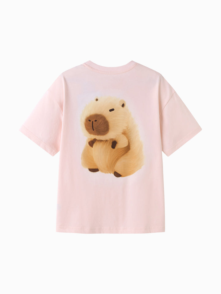 Visions Pink Toddler Unisex Round V-Neck Short Sleeve T-Shirt