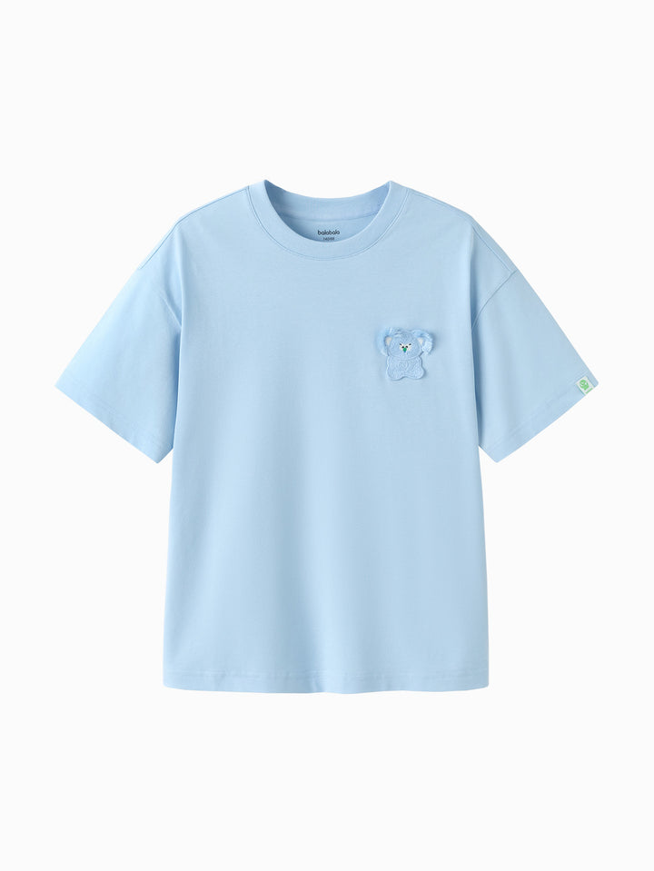 Ice blue Toddler Unisex Round V-Neck Short Sleeve T-Shirt