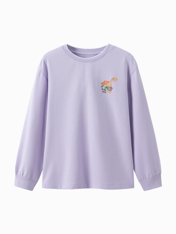 T-shirt à manches longues lapin violet de Girl Trend Scenarios