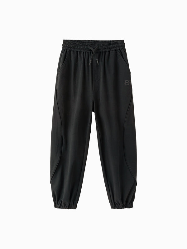 Boy Trend Scenarios Black Solid Color Trousers