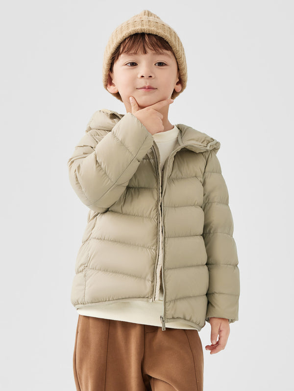 Unisex Family wear Khaki Down Jacket