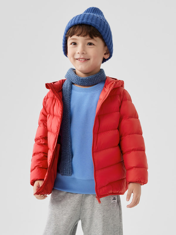 Unisex Family wear Brick Red Down Jacket