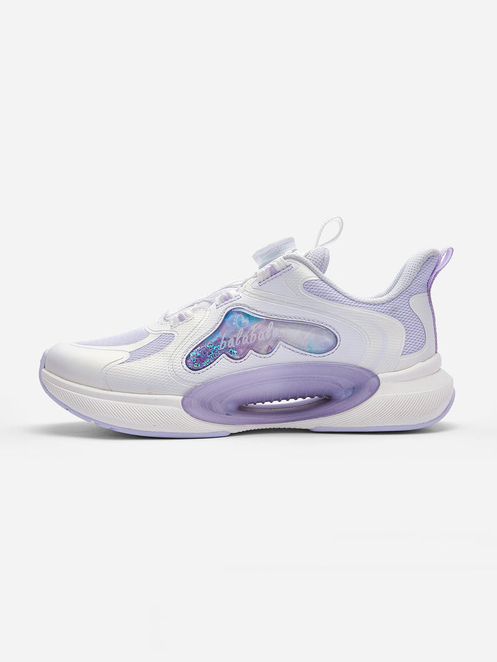 White Purple Sports Shoes