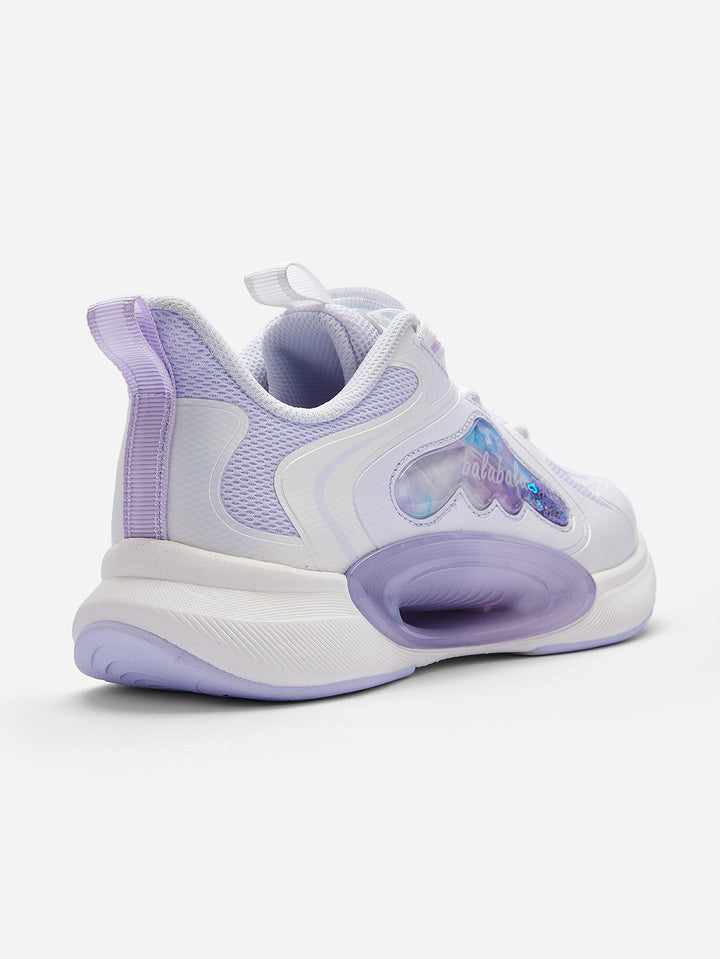 White Purple Sports Shoes