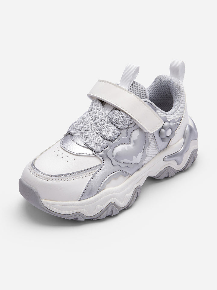 Gray White Sports Shoes