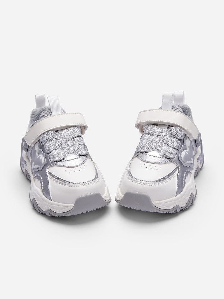 Gray White Sports Shoes