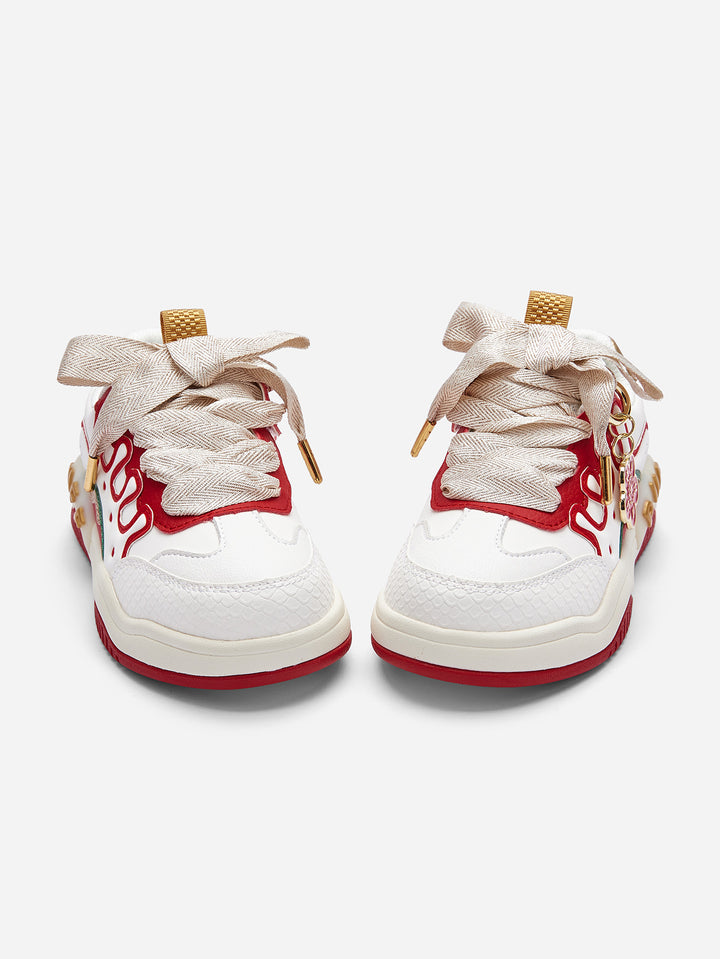 White Red Casual Shoes