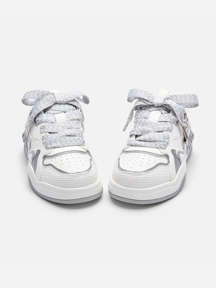 White Gray Casual Shoes