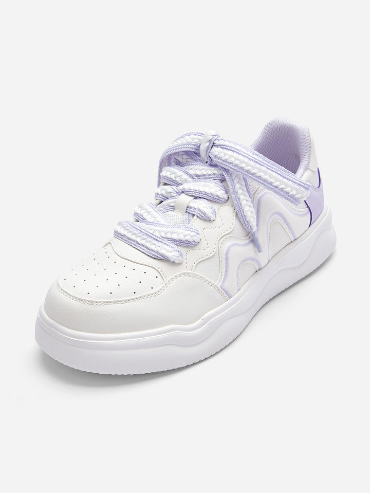 White Purple Casual Shoes