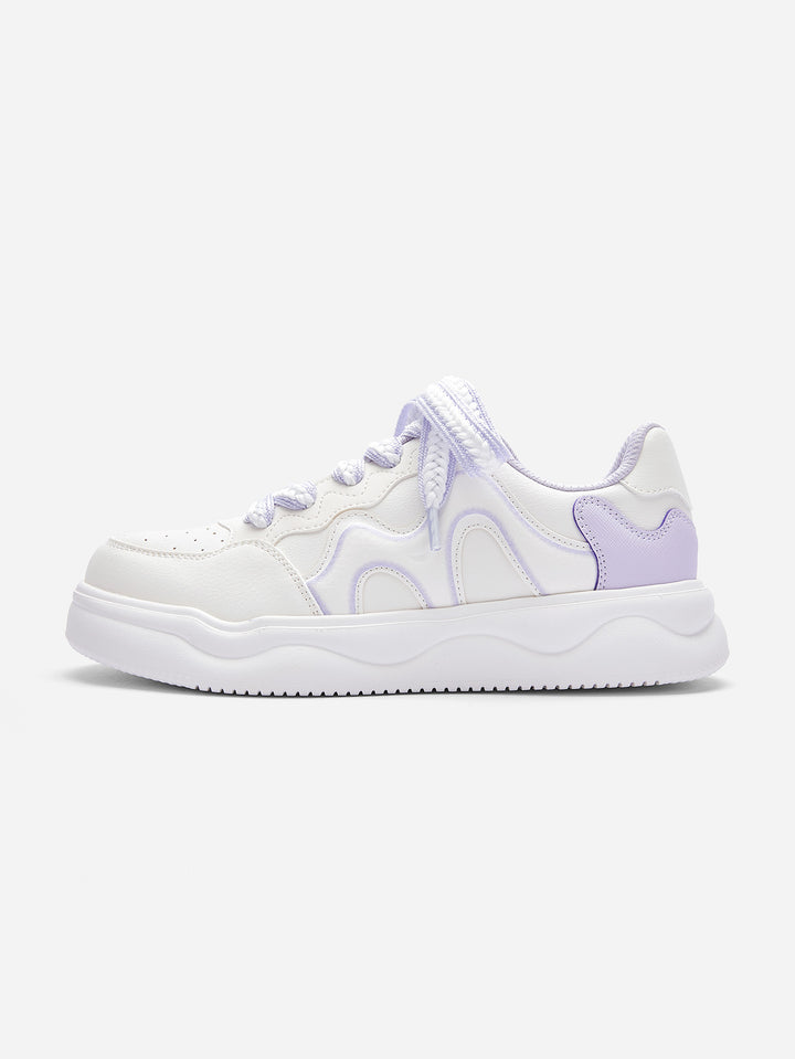 White Purple Casual Shoes