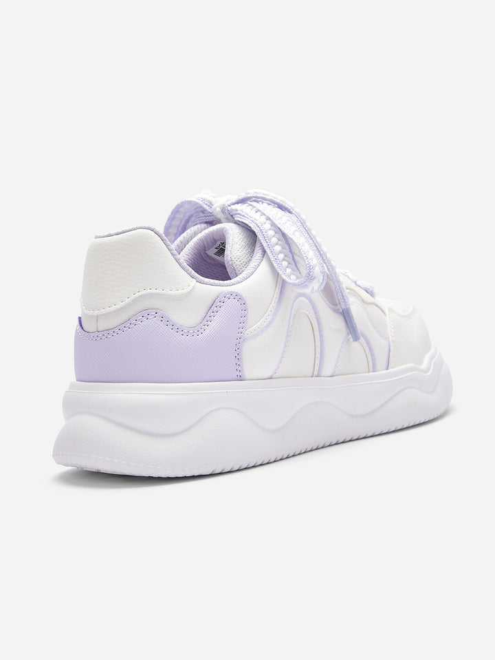 White Purple Casual Shoes