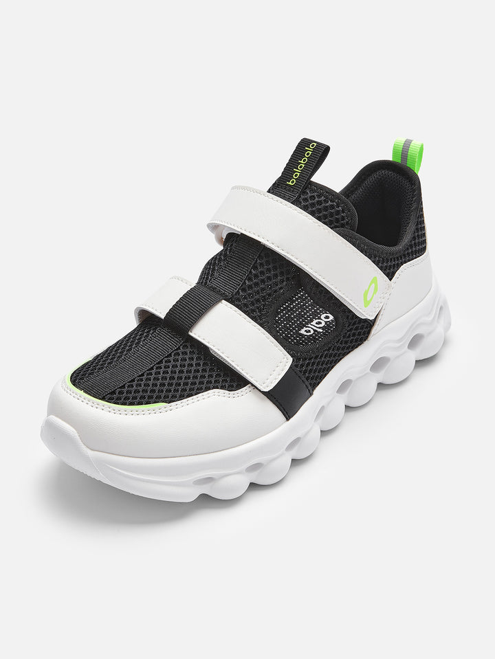 White Black Toddler Boy Light Running Shoes