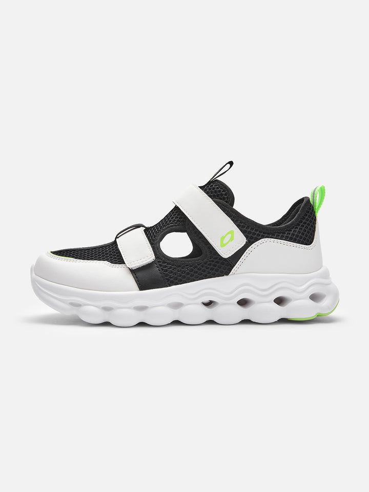 White Black Toddler Boy Light Running Shoes