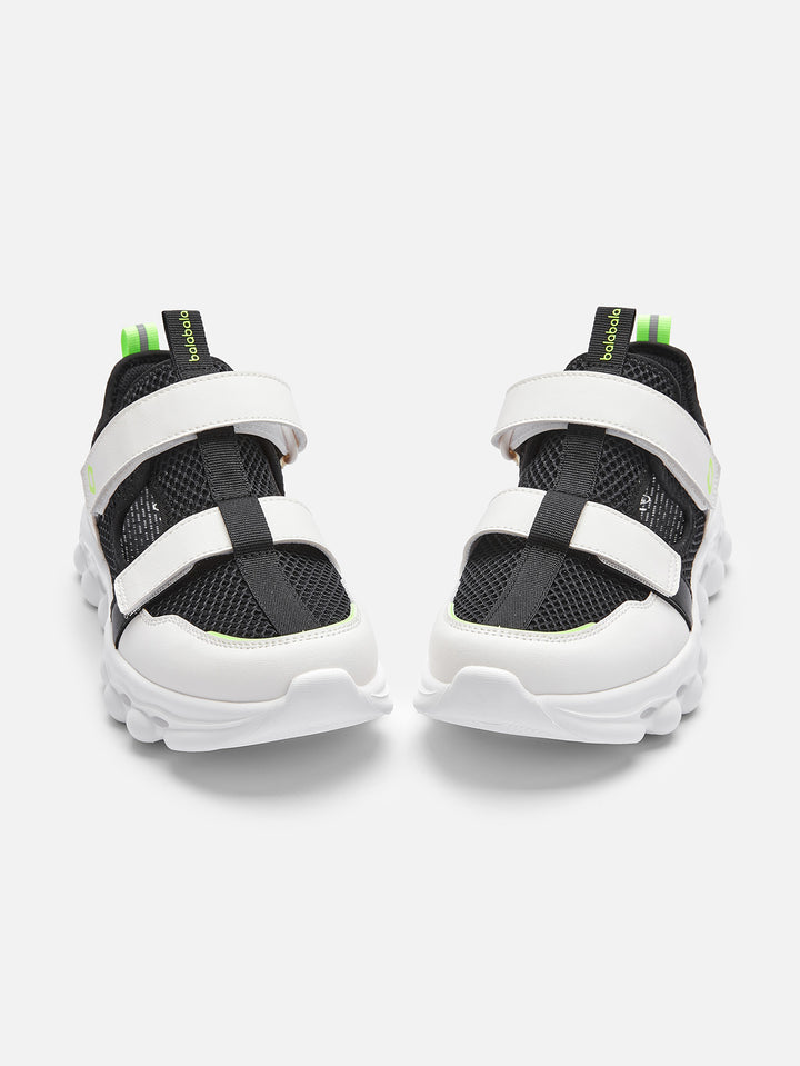 White Black Toddler Boy Light Running Shoes