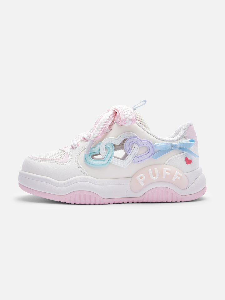 Melange White Toddler Girl Sneakers