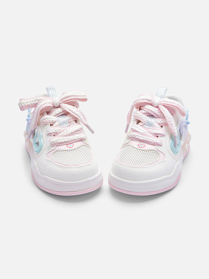 Melange White Toddler Girl Sneakers