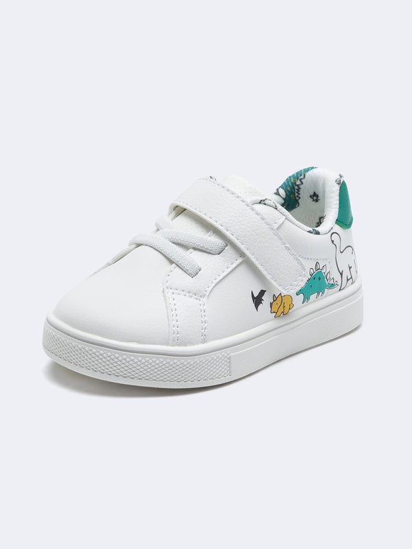 Balabala Baby Boy Dinosaur Cartoon Hook-and-loop Fastener Sneakers(AZ)