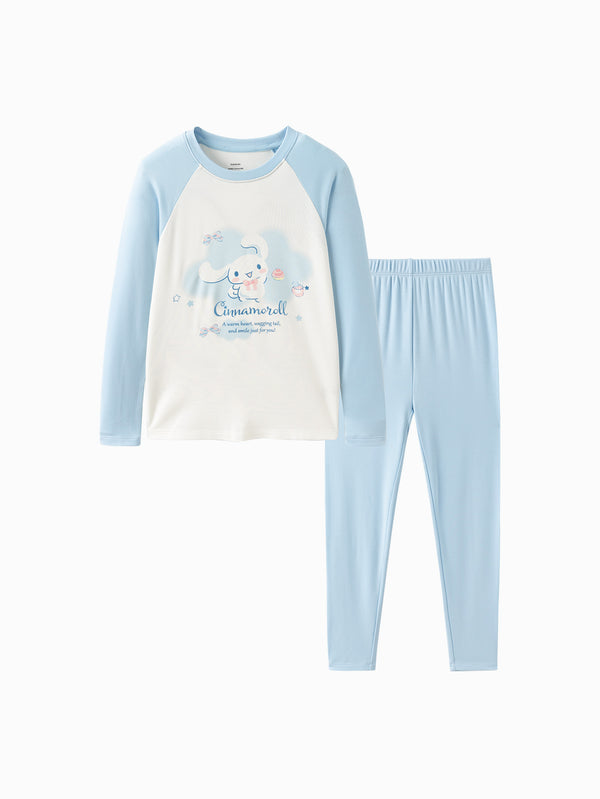 [ IP-Sanrio ] Balabala Girl Kids Warm Long Sleeve Top & Leggings Set