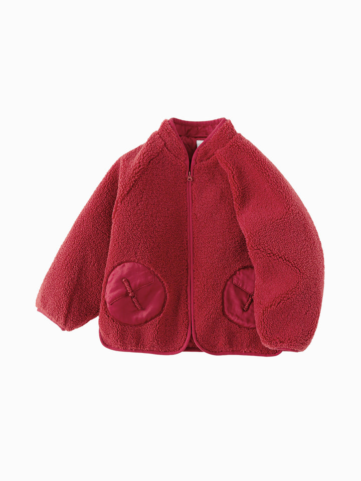 Wine Red Cotton Coat