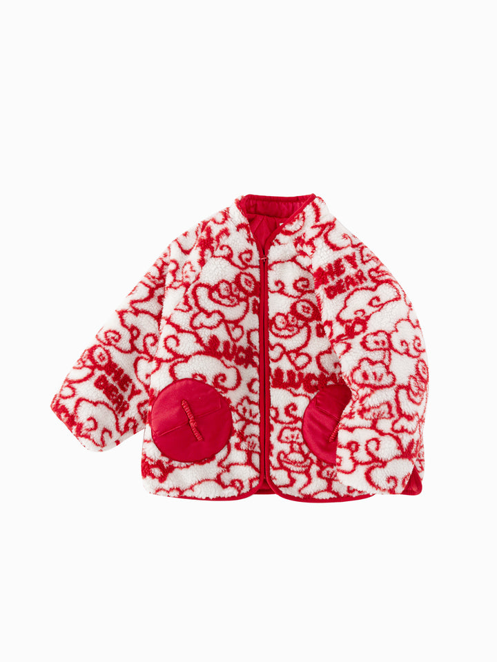 Red White Cotton Coat