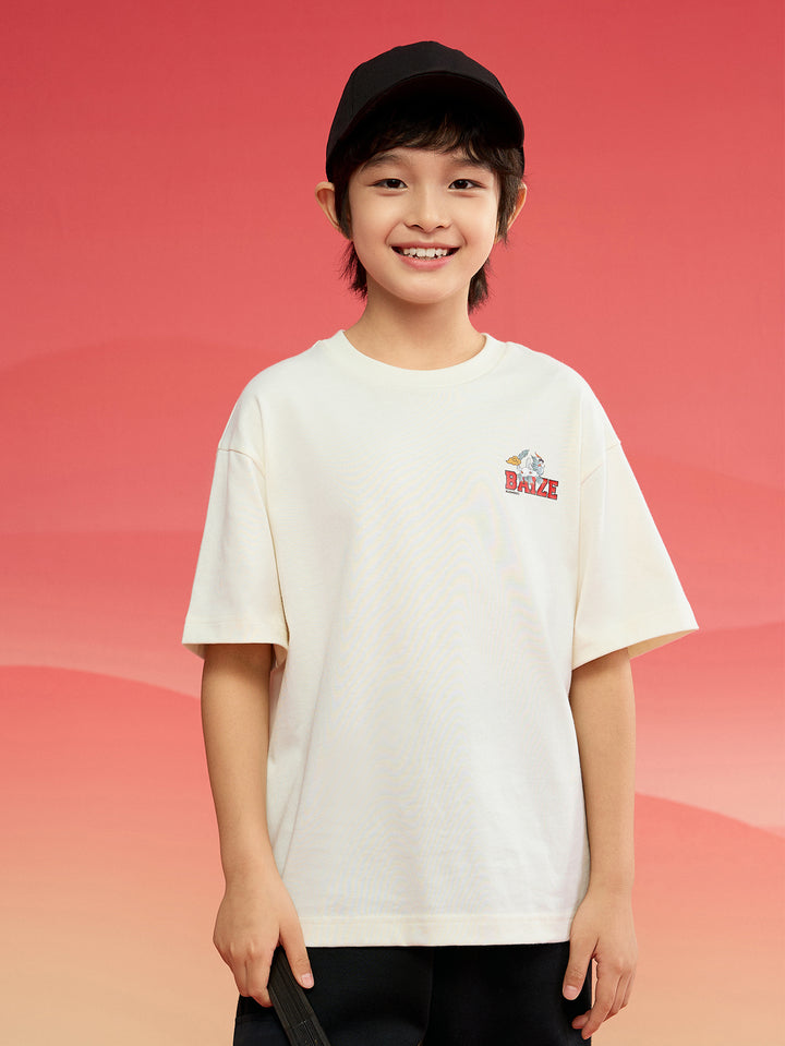 Cream White Short Sleeve T-Shirt